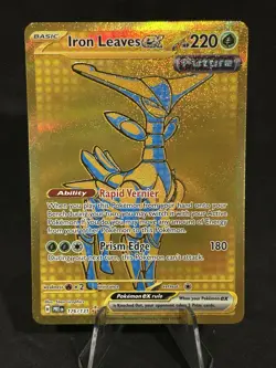 Iron Leaves Ex 176/131 Gold Hyper - Prismatic Evolutions - Pokemon Card - NM - Image 1