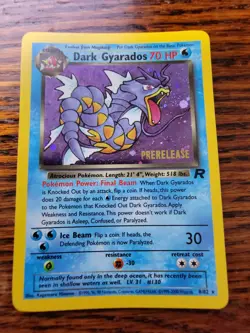 Dark Gyarados 8/82 Holo Team Rocket Prerelease Promo Pokemon Card - MP! - Image 1