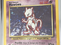 Pokemon TCG Mewtwo Base Set Holo Rare Card 10/102 Vintage LP - Image 5