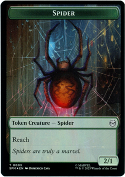 Spider / Food Double-Sided Token (Foil) - Marvel's Spider-Man - MTG - NM/M - Image 1