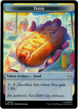 Spider / Food Double-Sided Token (Foil) - Marvel's Spider-Man - MTG - NM/M - Image 2