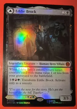 MTG: SPIDER-MAN, EDDIE BROCK / / VENOM, LETHAL PROTECTOR 0055, FOIL MYTHIC, NM - Image 1