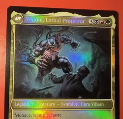 MTG: SPIDER-MAN, EDDIE BROCK / / VENOM, LETHAL PROTECTOR 0055, FOIL MYTHIC, NM - Image 4