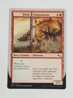 MTG Feisty Stegosaurus (Unstable/Red/C) - BGM - Image 1