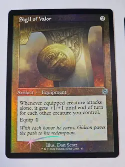 MTG - Sigil of Valor FOIL RETRO FRAME - Brother's War Artifacts - Image 1