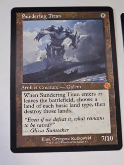 MTG - Sundering Titan RETRO FRAME - Brother's War Artifacts - Image 1