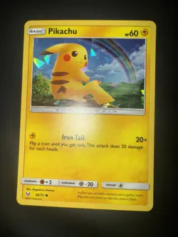Pokemon Pikachu Cracked Ice Holo Shining Legends 28/73 NM - Image 1