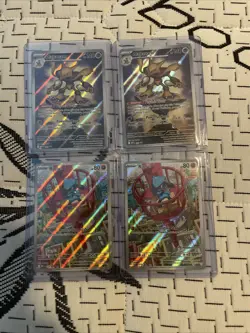Pokemon Center Alakazam 009 & Riolu 010 Mega Evolutions Regular & Stamped Set - Image 1