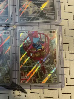 Pokemon Center Alakazam 009 & Riolu 010 Mega Evolutions Regular & Stamped Set - Image 2
