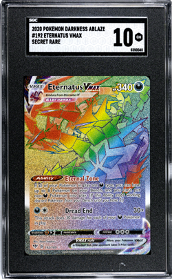 2020 Pokemon Darkness Ablaze Eternatus #192 Secret Rare VMAX SGC 10 - Image 1
