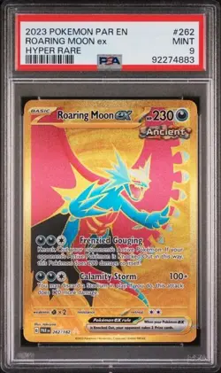 2023 Roaring Moon ex 262/182 Pokemon Paradox Rift Holo gold hyper rare PSA 9 - Image 1