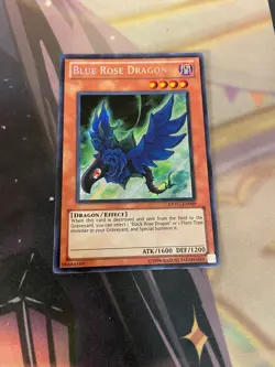 YUGIOH - BLUE ROSE DRAGON - SECRET RARE - EXVC - UNLIMITED - LP - Image 1