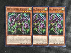 3x YuGiOh! - Triple-Headed Behemoth DOOD-EN029 Common 1st Edition Near Mint - Image 1