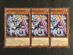 3x YuGiOh! - D/D Defense Soldier DOOD-EN002 Common 1st Edition Near Mint - Image 1