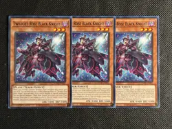 3x YuGiOh! - Twilight Rose Black Knight DOOD-EN005 Common 1st Edition Near Mint - Image 1