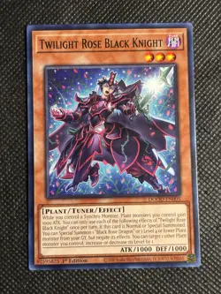 3x YuGiOh! - Twilight Rose Black Knight DOOD-EN005 Common 1st Edition Near Mint - Image 2