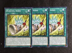 3x YuGiOh! - Hunting Horn DOOD-EN086 Common 1st Edition Near Mint - Image 1