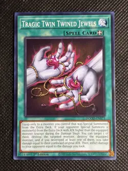 3x YuGiOh! - Tragic Twin Twined Jewels DOOD-EN071 Common 1st Edition Near Mint - Image 2