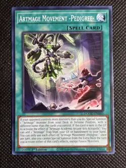 3x YuGiOh! - Artmage Movement -Pedigree- DOOD-EN060 Common 1st Edition Near Mint - Image 2