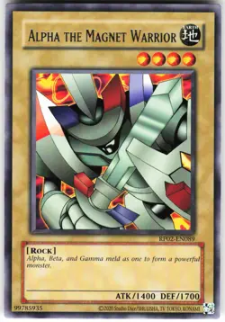 Alpha The Magnet Warrior RP02-EN089 Yugioh TCG Rare NM - Image 1