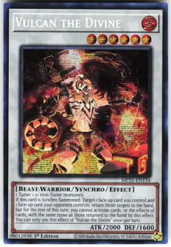 Vulcan the Divine MP25-EN134 Yugioh TCG Prismatic Secret Rare NM - Image 1