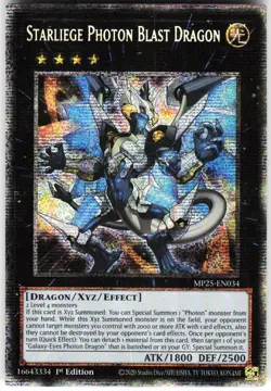Starliege Photon Blast Dragon MP25-EN034 Yugioh TCG Starlight Rare NM - Image 1