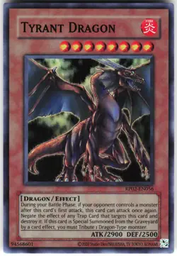 Tyrant Dragon RP02-EN056 Yugioh TCG Super Rare NM - Image 1