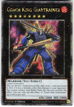 Coach King Giantrainer (Quarter Century Secret Rare) MP24-EN034 Yugioh TCG - Image 1