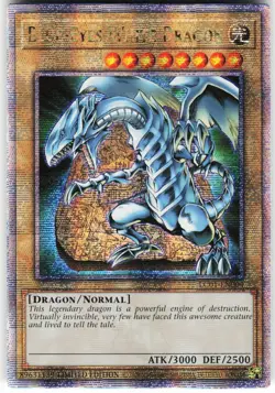 Blue-Eyes White Dragon (Quarter Century Secret Rare) LC01-EN004 Yugioh TCG NM - Image 1
