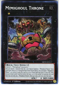 Mimighoul Throne MP25-EN117 Yugioh TCG Prismatic Secret Rare NM - Image 1