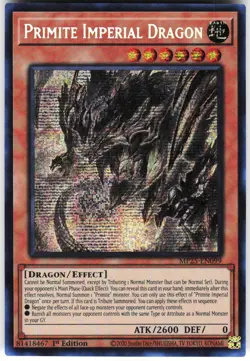 Primite Imperial Dragon MP25-EN099 Yugioh TCG Prismatic Secret Rare NM - Image 1