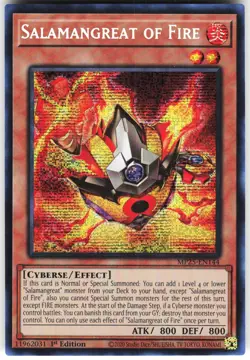 Salamangreat of Fire MP25-EN144 Yugioh TCG Prismatic Secret Rare NM - Image 1