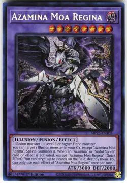 Azamina Moa Regina MP25-EN105 Yugioh TCG Prismatic Secret Rare NM - Image 1