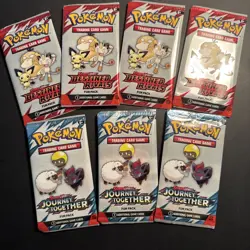 Destined Rivals (4) & Journey Together (3) Fun Packs - Pokemon Cards TCG Lot - Image 1
