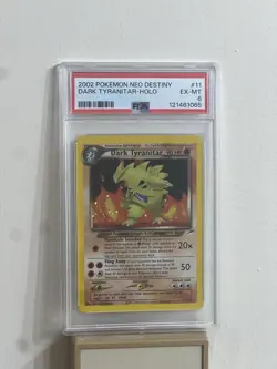 Pokemon Neo Destiny 2002 Dark Tyranitar Holo Rare Card #11/105 PSA 6 - Image 1