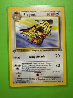Pidgeot 24/64 1st First Edition 1999 Pokemon Card Non Holo Rare Jungle Wotc MP - Image 1