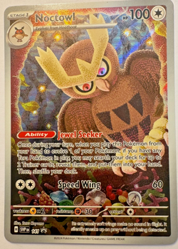NOCTOWL Scarlet & Violet Black Star Promo #141 Full Art Holo Pokemon Card - Image 1