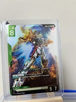 Wing Gundam Zero GD01-024 Newtype Rising Gundam Card Game TCG - NM LR Foil - Image 1