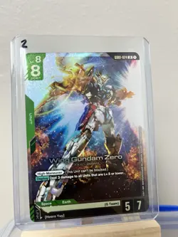 Wing Gundam Zero GD01-024 Newtype Rising Gundam Card Game TCG - NM LR Foil - Image 3