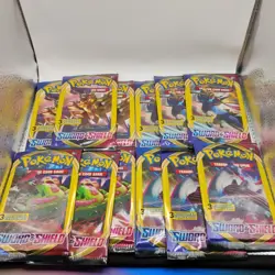 Pokemon Card Sword and Shield 3 Card Booster Packs Lot Of 12 Sealed Packs - Image 1