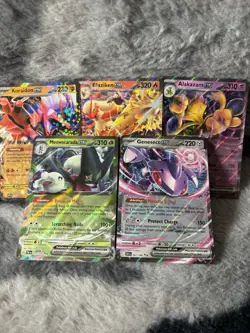 Lot Of 5 Rare holo EX, V, and Vmax Pokemon Cards - a22 - Image 1