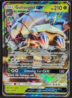 Golisopod GX 2017 Burning Shadows Full Art Ultra Rare Pokemon Card 17/147 (NM) - Image 1