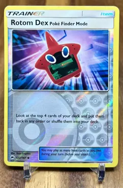 Rotom Dex 122/147 Burning Shadows Reverse Holo Uncommon Pokemon Card NM - Image 1