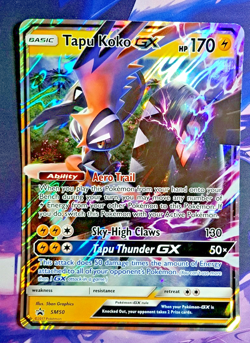 Pokemon TCG: Tapu Koko GX SM50 Jumbo Cards Holo LP - Image 1