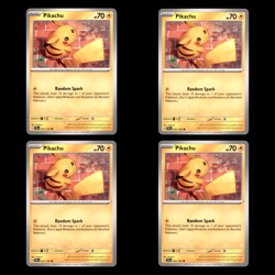 4x Pikachu 051/162 Scarlet Violet Series Temporal Forces 2024 Pokemon Cards TCG - Image 1