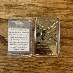 Pokemon Burger King 23k Gold Plated Trading Card PIKACHU In blue Box - Image 5