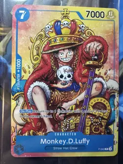 Monkey D Luffy Convention Promo One Piece Promotion Card Mint P-043 Anime NYC - Image 1