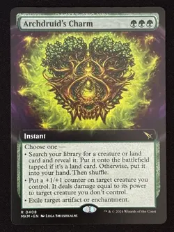 1x MTG Archdruid's Charm (Extended Art) - Murders at Karlov Manor (MKM) #408 - Image 1