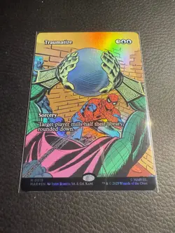 1x Traumatize (Borderless Foil) Mythic MTG Spider-Man 0015 NM/MINT - Image 1
