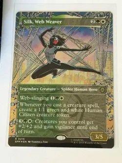 Silk, Web Weaver Borderless Marvel's Spider-Man Foil 215 - Image 1